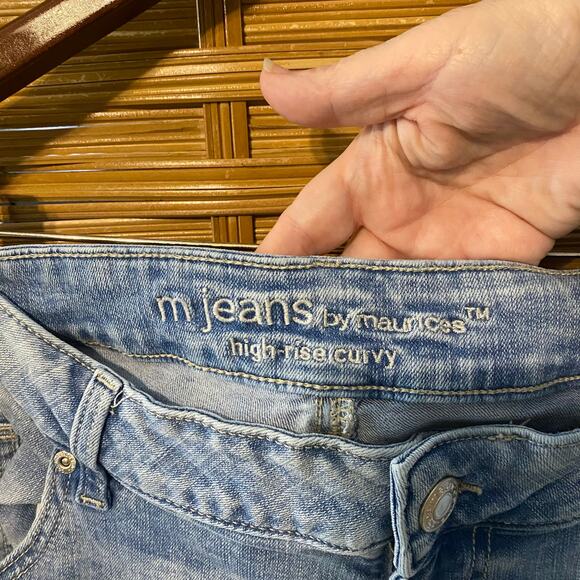 M Jeans by Maurices 22W Long High-Rise Curvy Bootcut Light Wash Denim flare - Picture 5 of 6